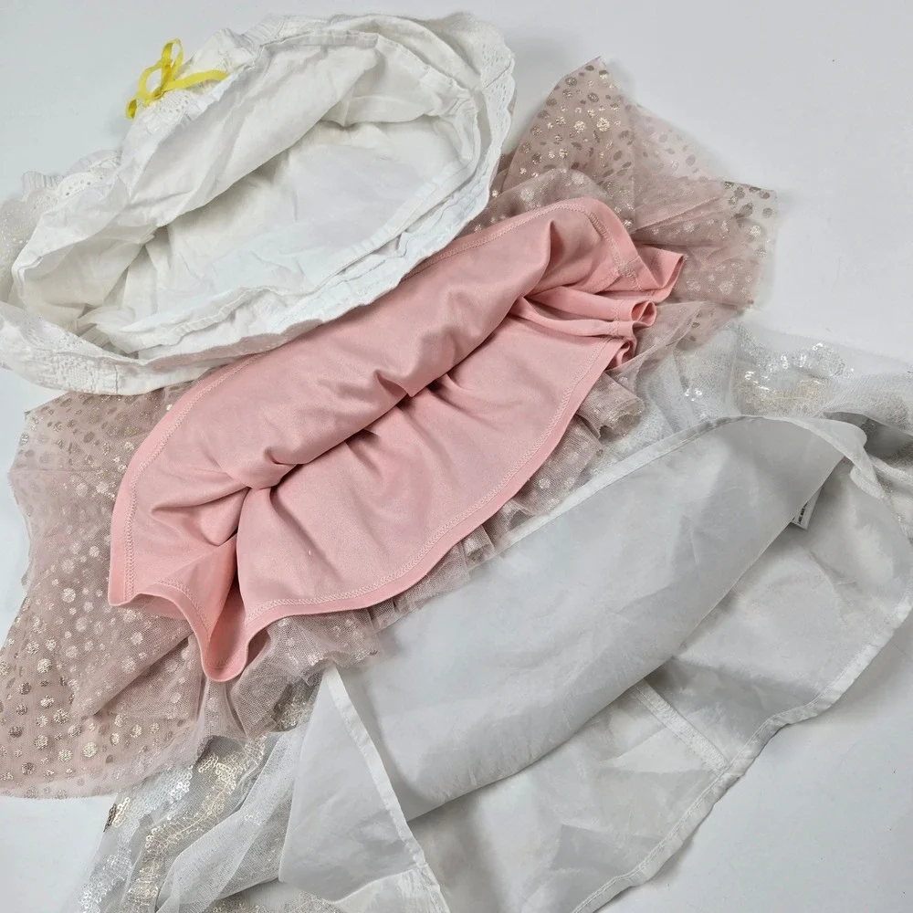 Cat & Jack Genuine Kids Zunie Skirts 4T XS Multi Sequin Tulle Eyelet Lot Bundle